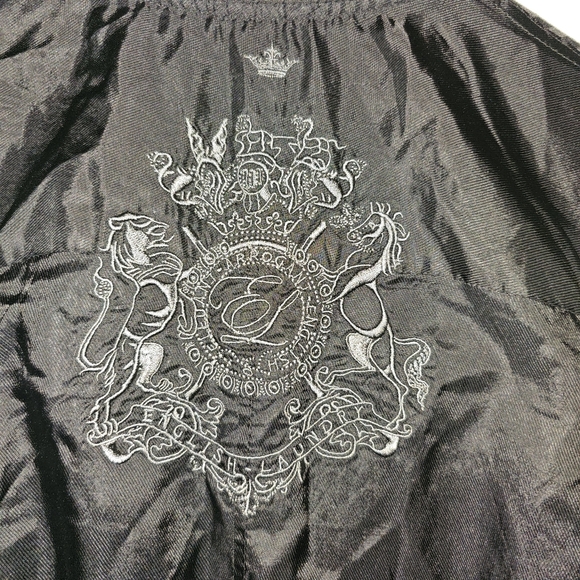 English Laundry Vest Men's Medium Black Gray Pinstriped Pockets Back Classic L - Picture 5 of 8